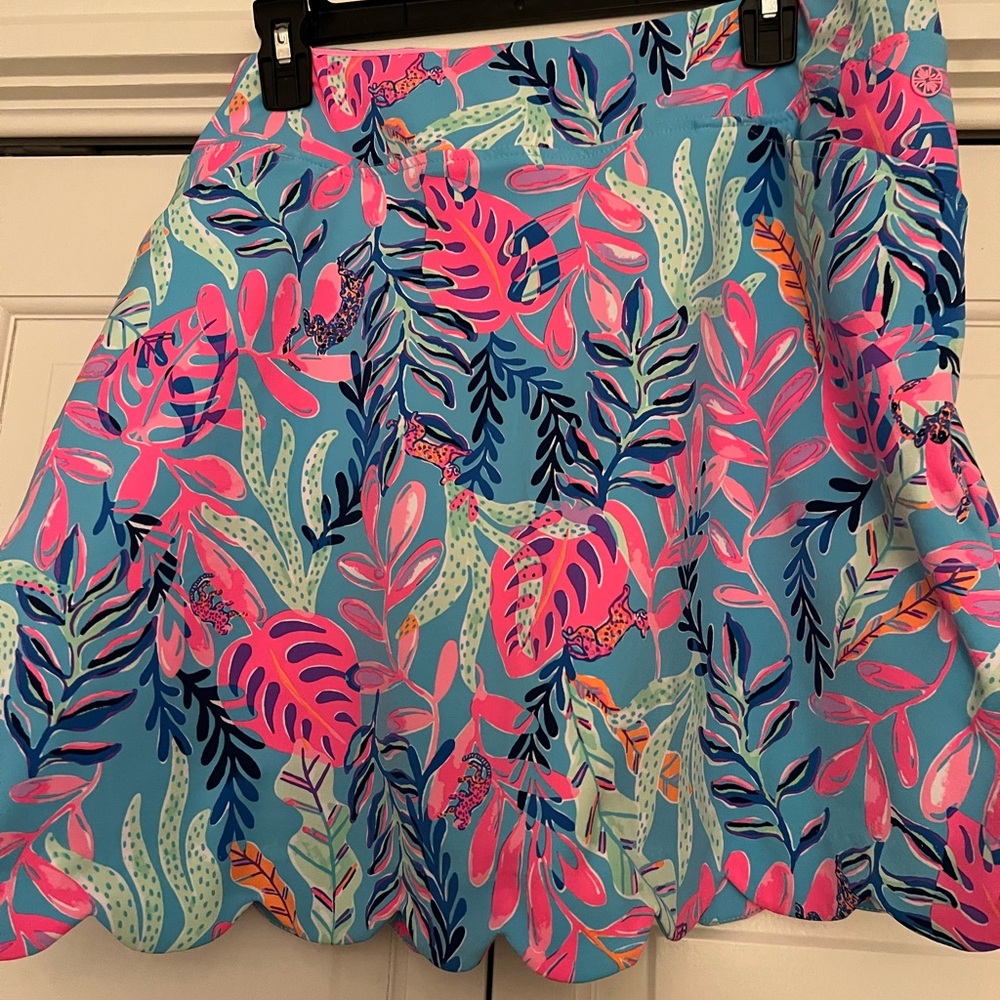 Lilly Pulitzer Monica Skort “Porto Blue You’ve Been Spotted” Size 16 NWOT